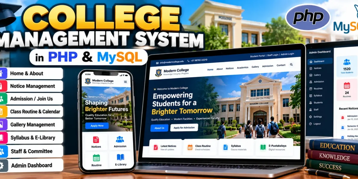 College Management System in PHP and MySQL