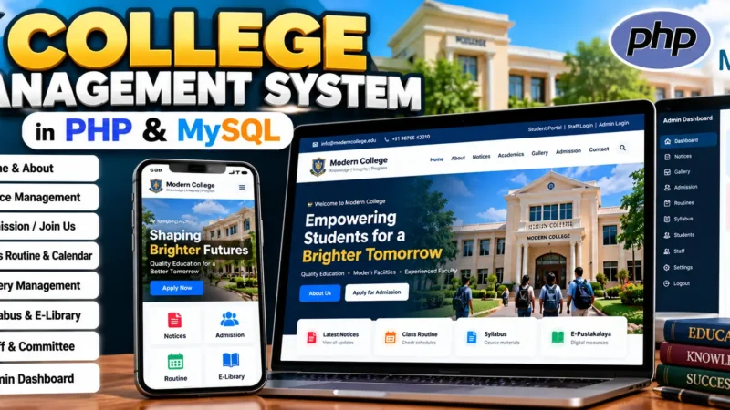 College Management System in PHP and MySQL