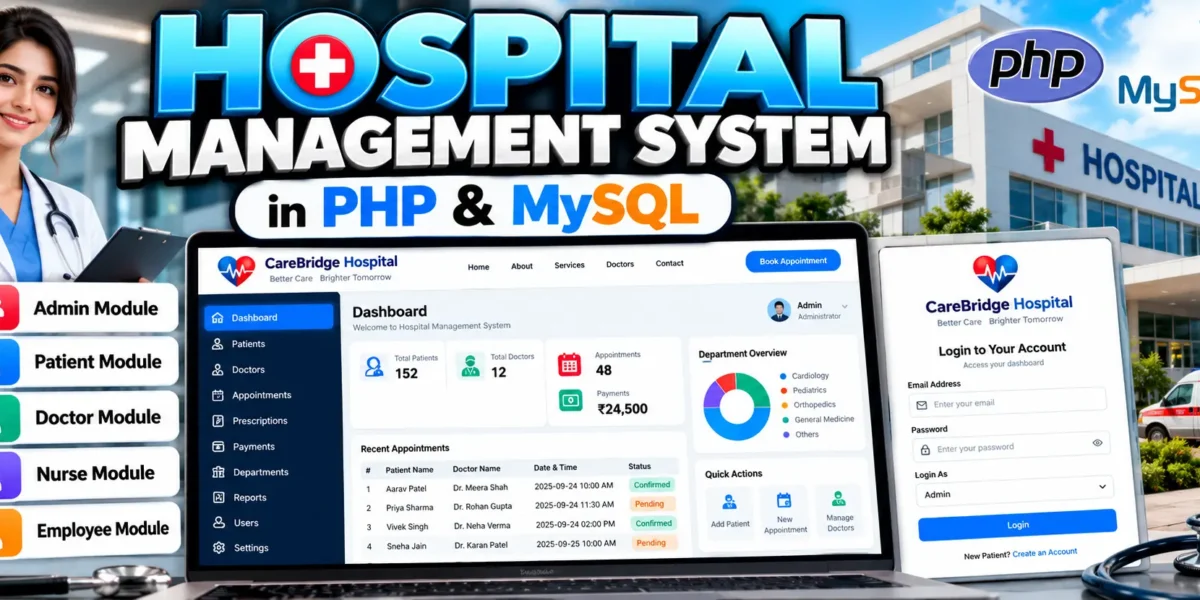 Hospital Management System is a PHP and MySQL