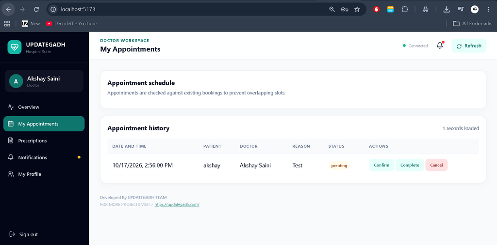 Appointment Management System Using MERN Stack-6