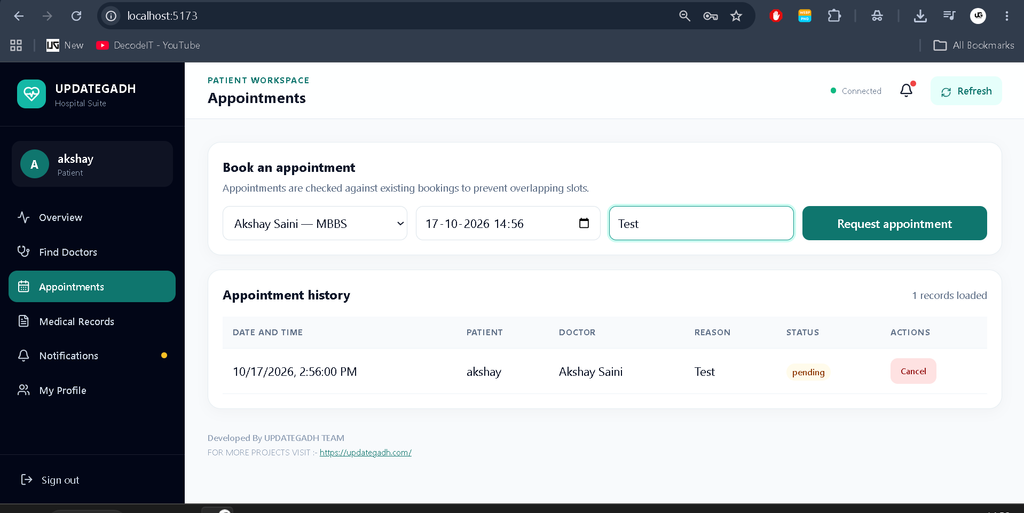 Appointment Management System Using MERN Stack-10