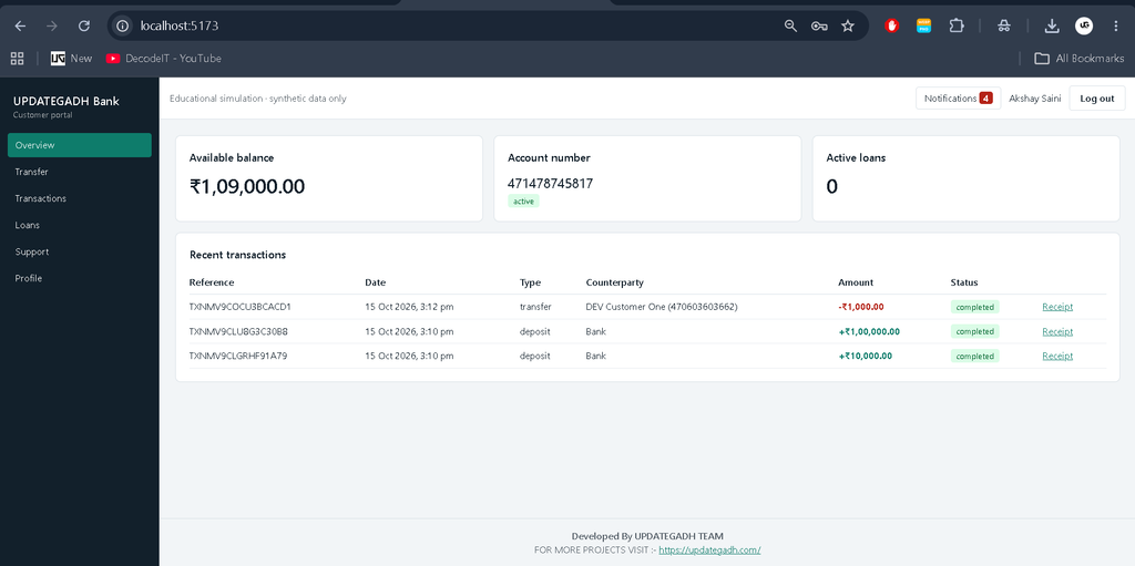 Banking Management System Using MERN Stack-7