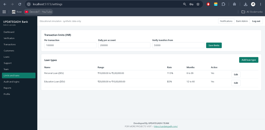 Banking Management System Using MERN Stack-4