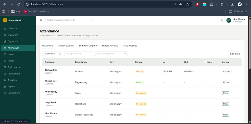 Employee Management System Using MERN Stack-HR