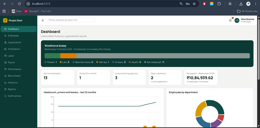 Employee Management System Using MERN Stack-HR