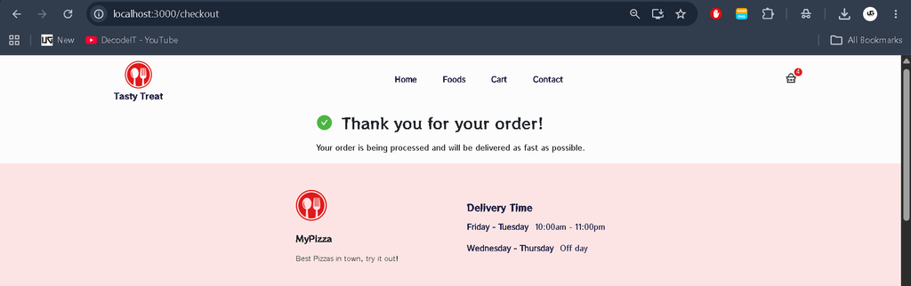 Food Delivery Application in React JS-5