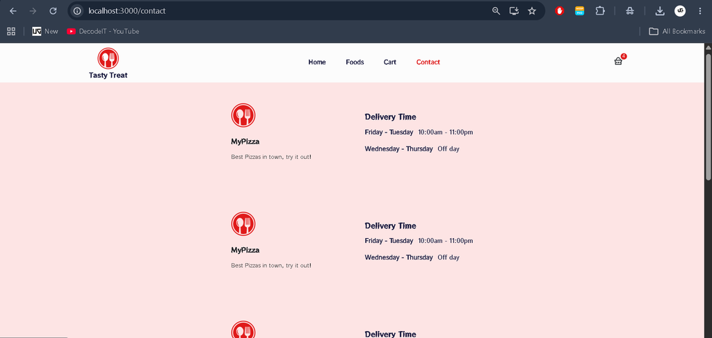 Food Delivery Application in React JS-4