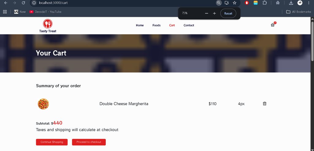 Food Delivery Application in React JS-3
