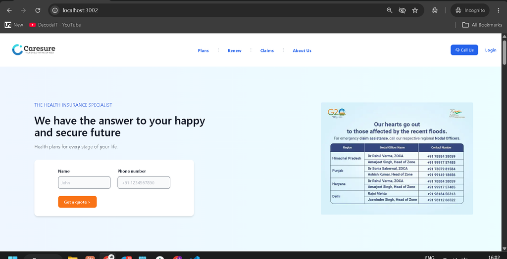 Health Insurance Management System Using MERN Stack