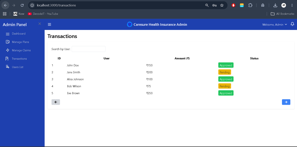 Health Insurance Management System Using MERN Stack