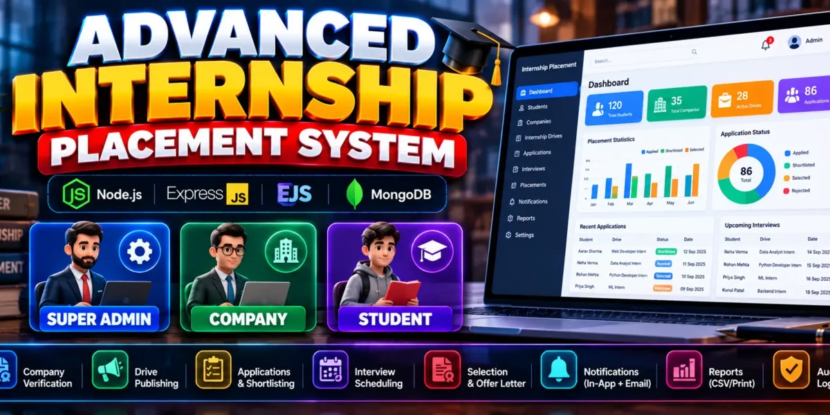 Internship Placement System Using Node.js and MongoDB