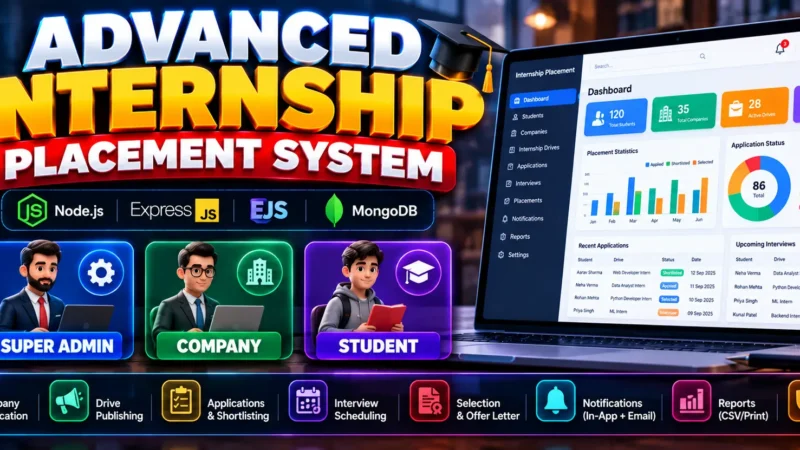 Internship Placement System Using Node.js and MongoDB