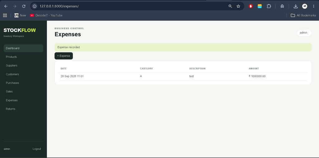 Inventory Management System Using Python Django