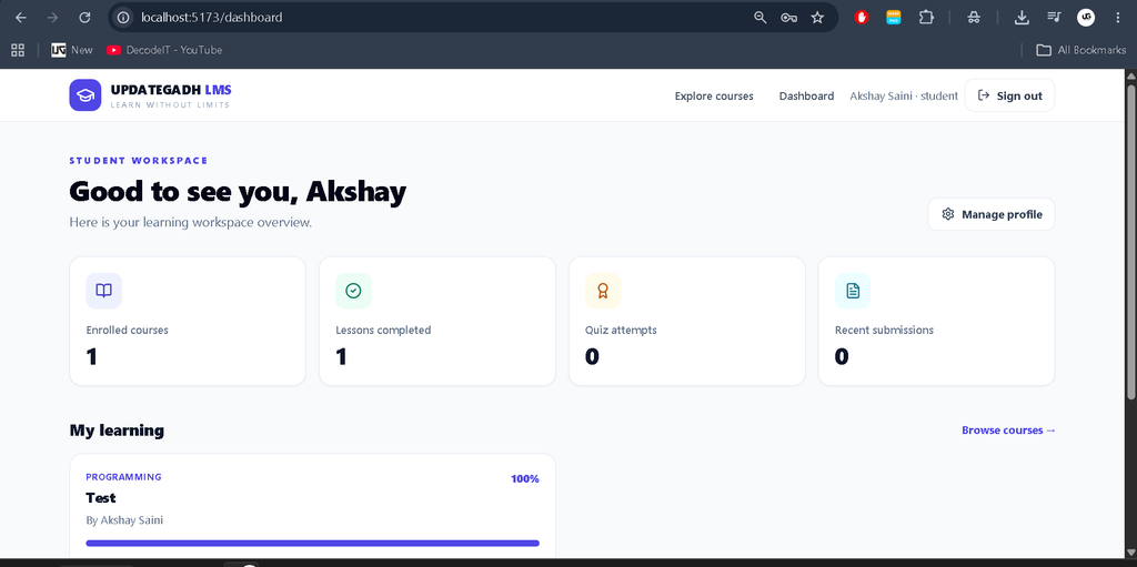 Learning Management System Using MERN Stack-7
