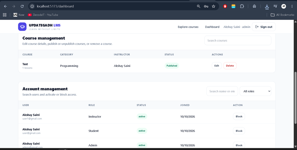 Learning Management System Using MERN Stack-5
