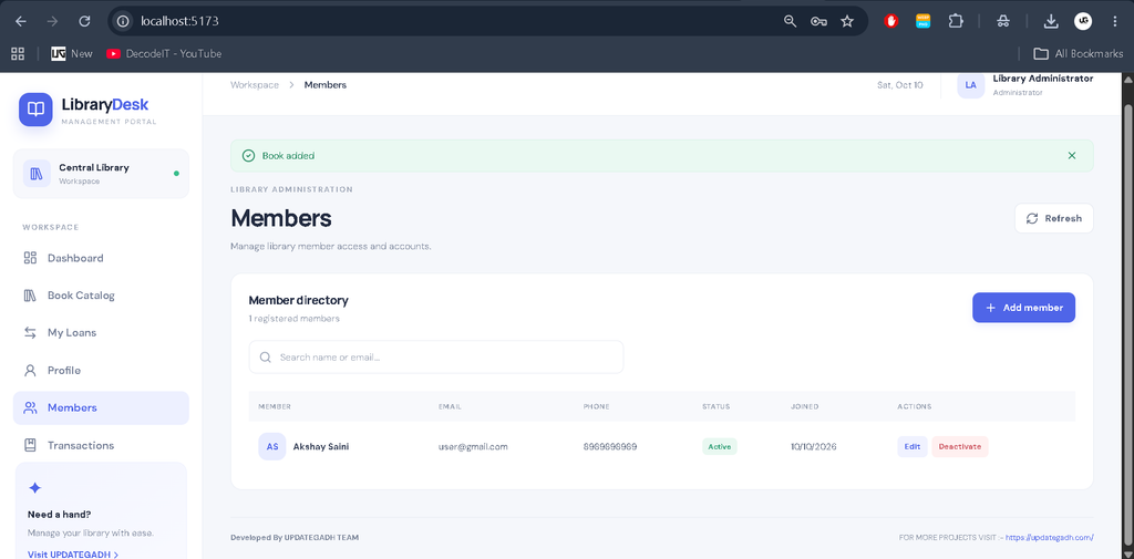 Library Management System Using MERN Stack-5