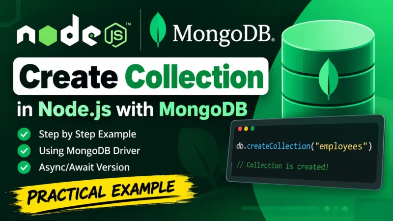 Node.js MongoDB Create Collection
