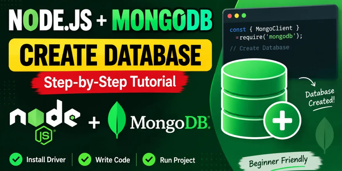 Node.js MongoDB Create a Database
