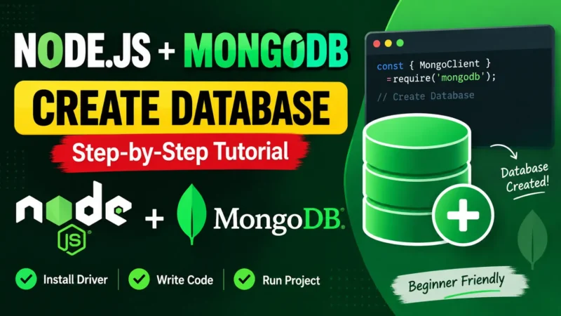 Node.js MongoDB Create a Database