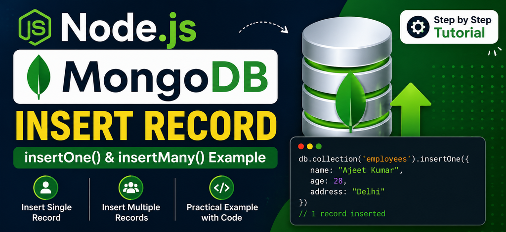 Node.js MongoDB Insert Record