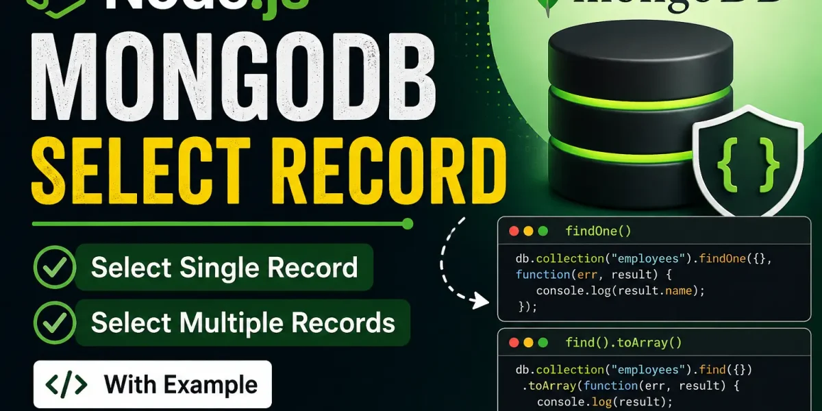 Node.js MongoDB Select Record