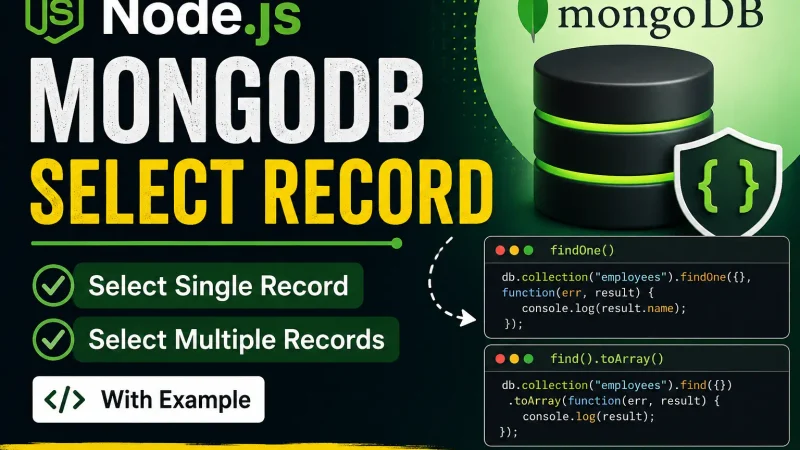 Node.js MongoDB Select Record