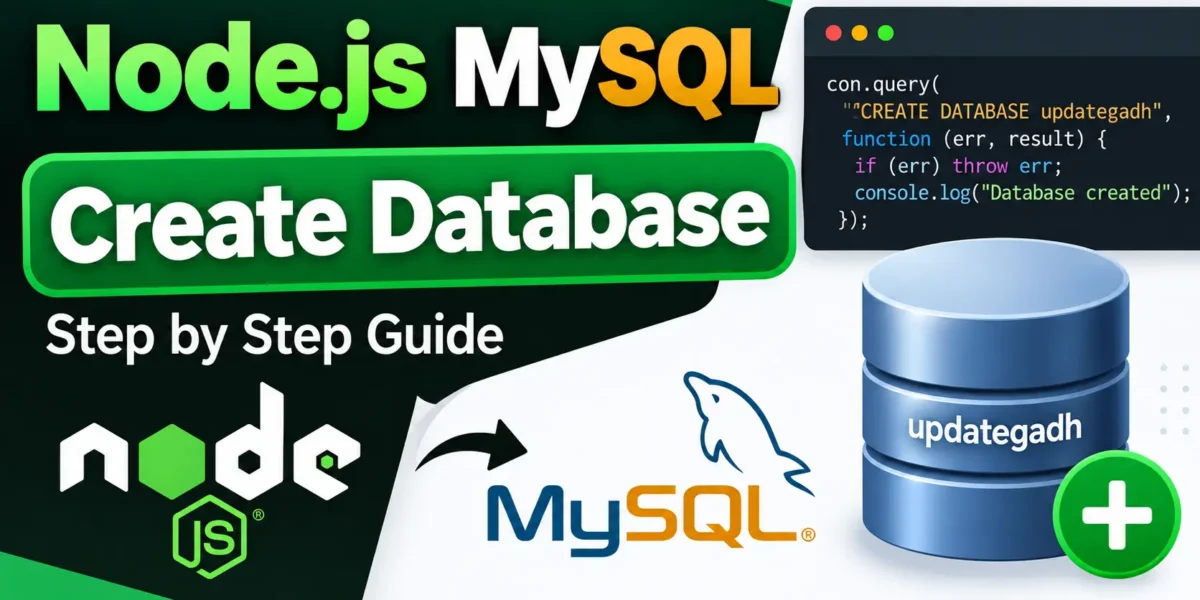 Node.js MySQL Create Database