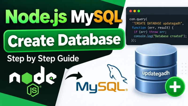 Node.js MySQL Create Database