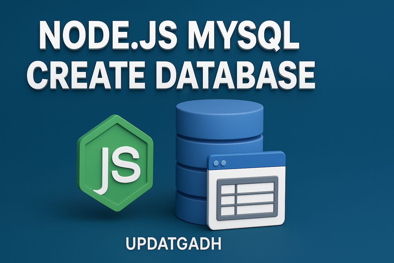 Node.js MySQL Create Database