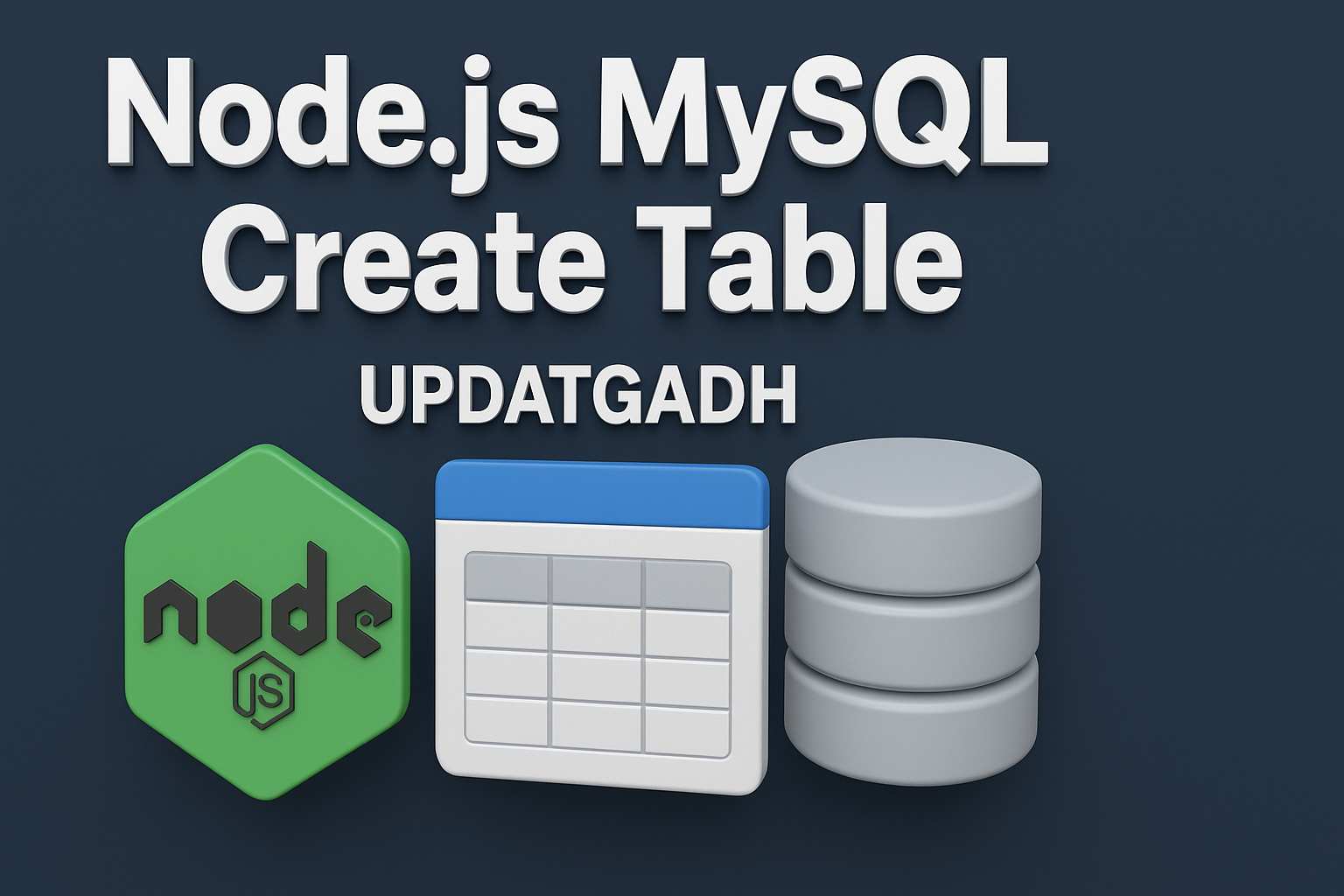 Node.js MySQL Create Table