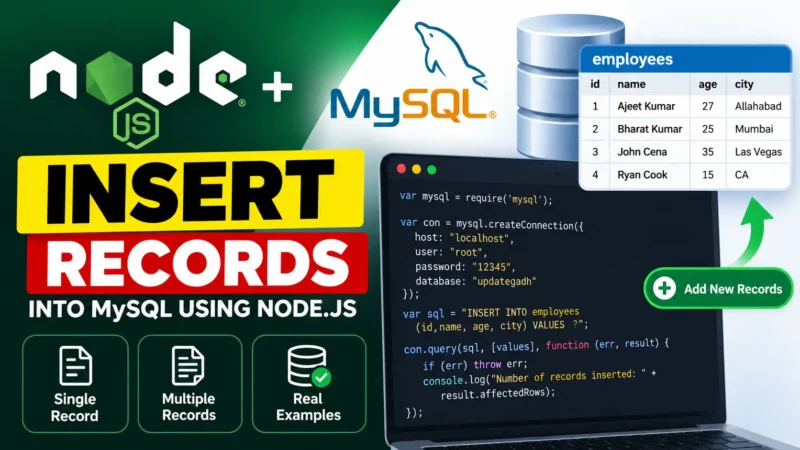 Node.js MySQL Insert Records