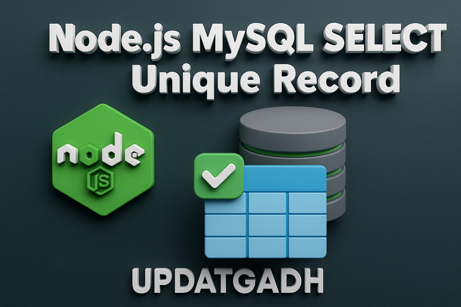 Node.js MySQL SELECT Unique Record