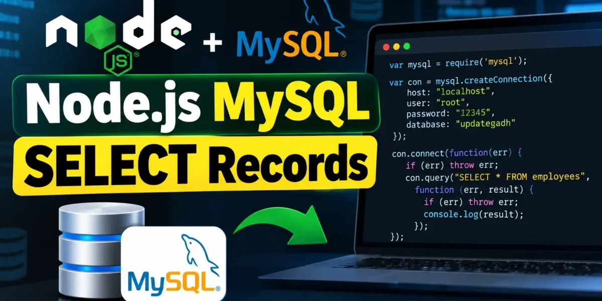 Node.js MySQL Select Record