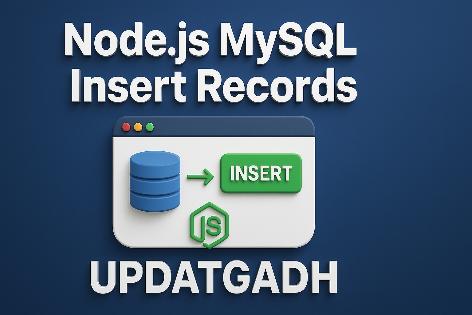 Node.js MySQL Update Records