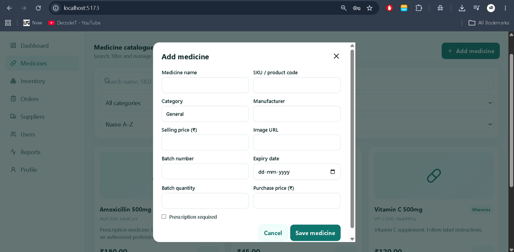 Pharmacy Management System Using MERN Stack- Admin3