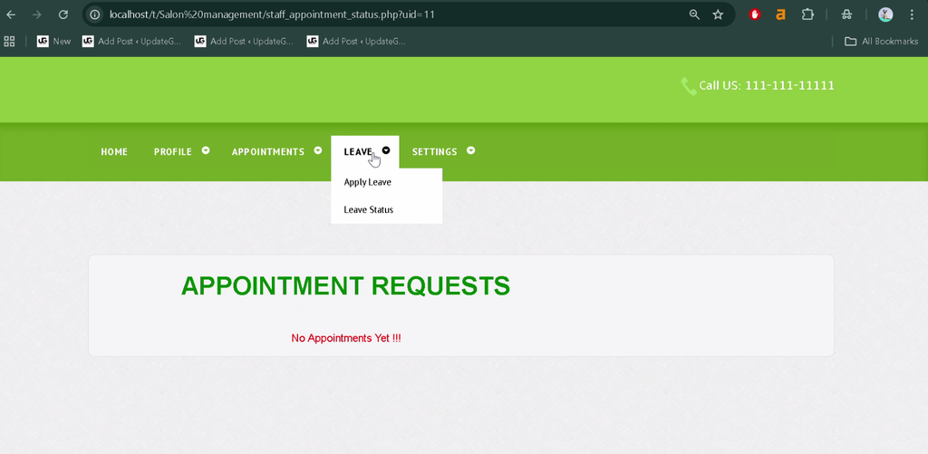 Salon Management System Project in PHP and MySQL-6
