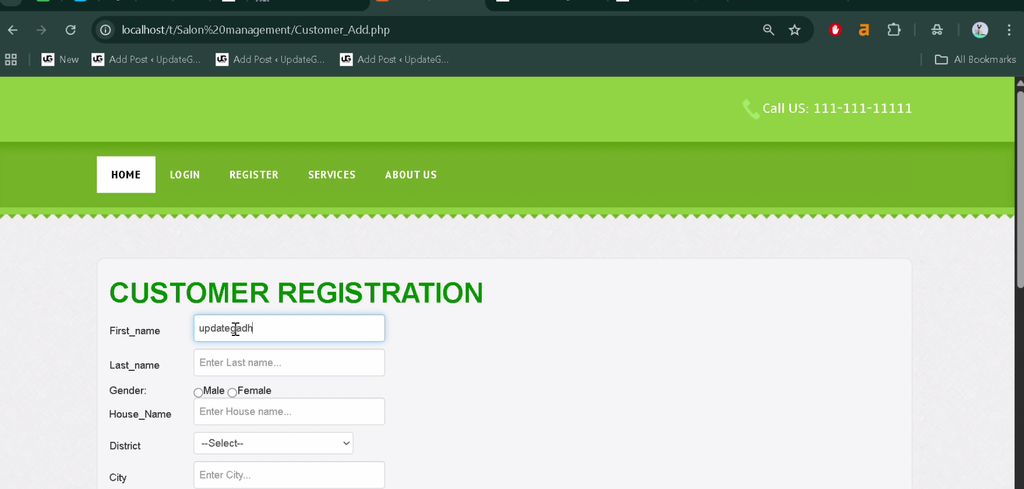 Salon Management System Project in PHP and MySQL-4