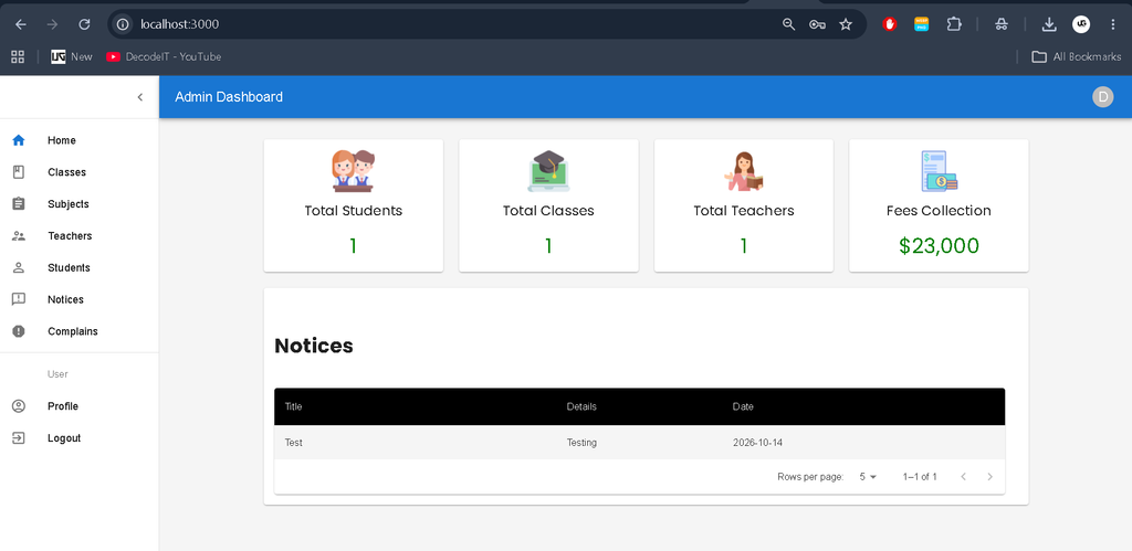 School Management System Using MERN Stack-4