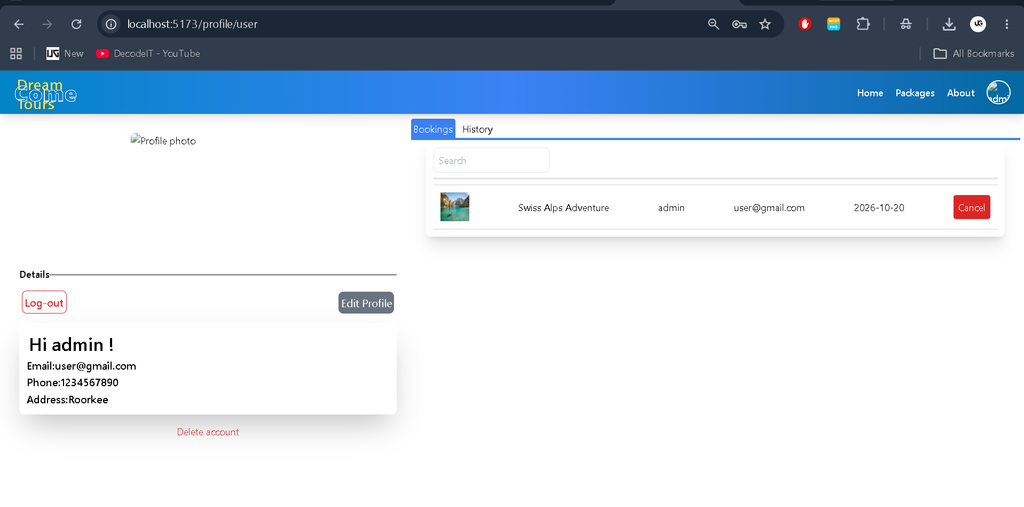 Tourism Management System Using MERN Stack-5