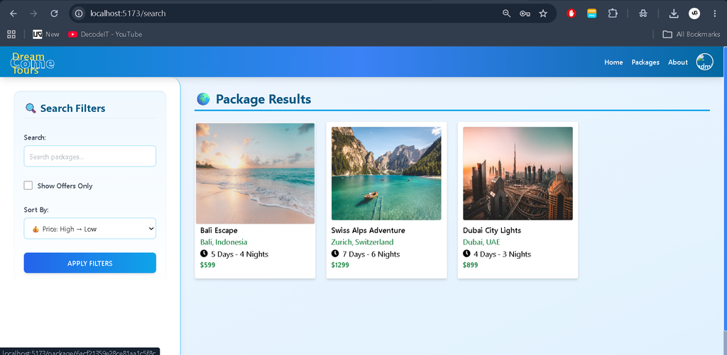 Tourism Management System Using MERN Stack-3
