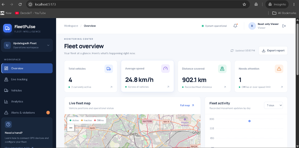 Vehicle Tracking Dashboard Using MERN Stack-7
