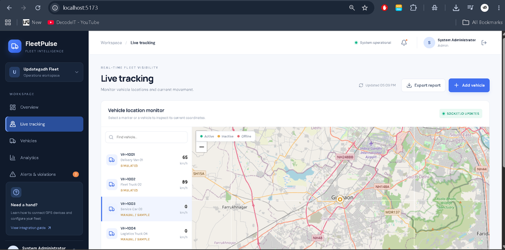 Vehicle Tracking Dashboard Using MERN Stack-3