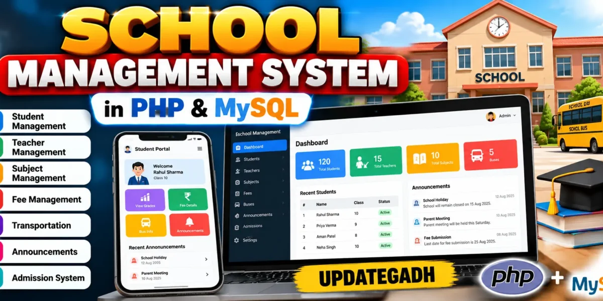 School Management System in PHP and MySQL