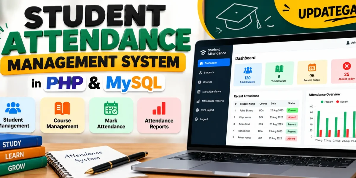 Student Attendance Management System in PHP and MySQL