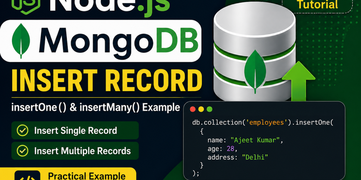 Node.js MongoDB Insert Record
