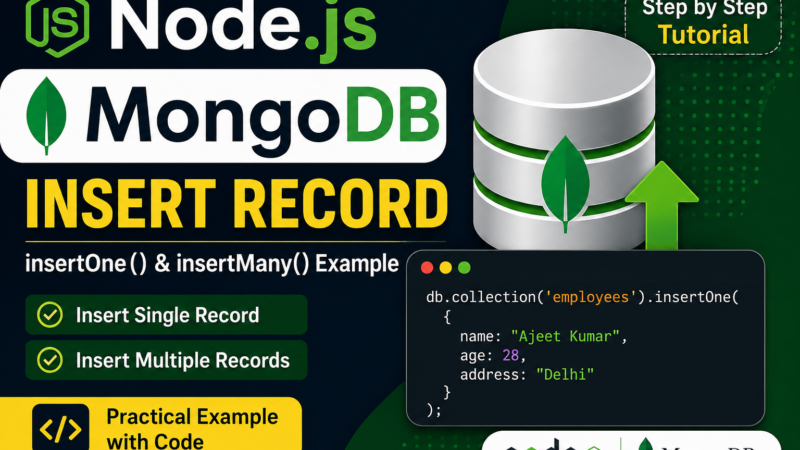 Node.js MongoDB Insert Record