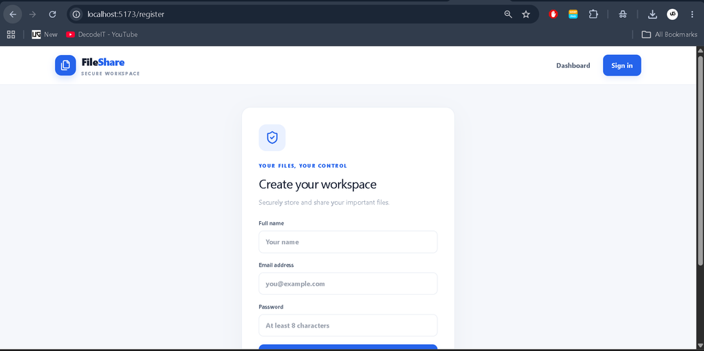 File Sharing System Using MERN Stack