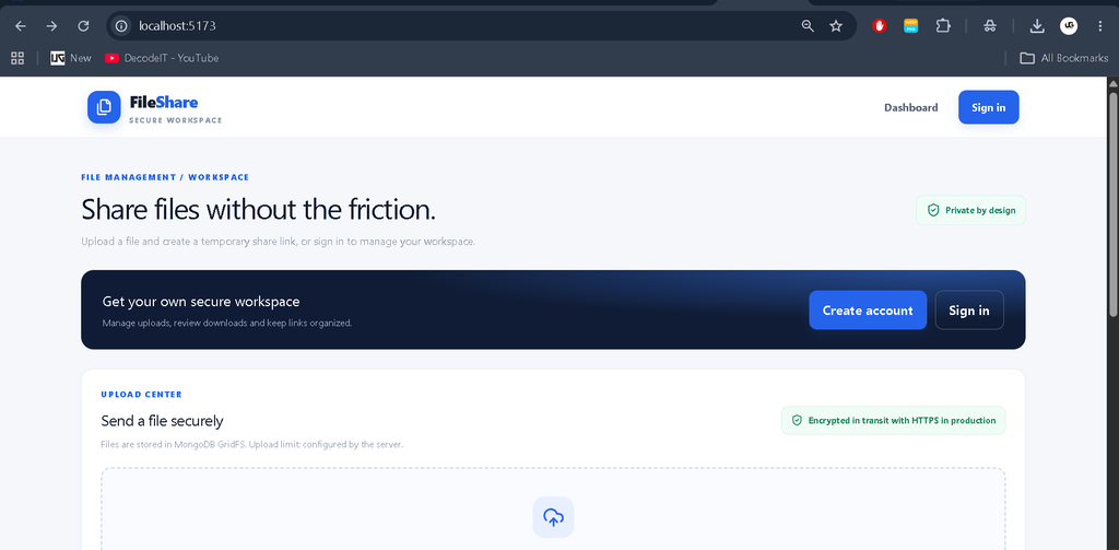 File Sharing System Using MERN Stack