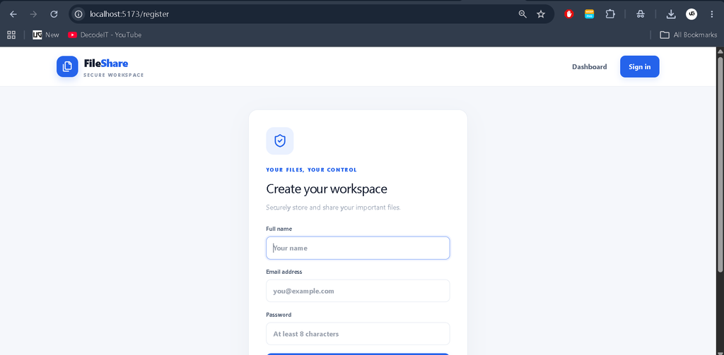 File Sharing System Using MERN Stack