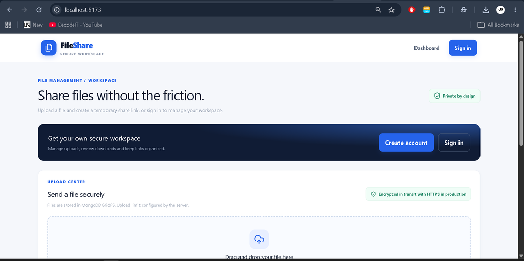 File Sharing System Using MERN Stack